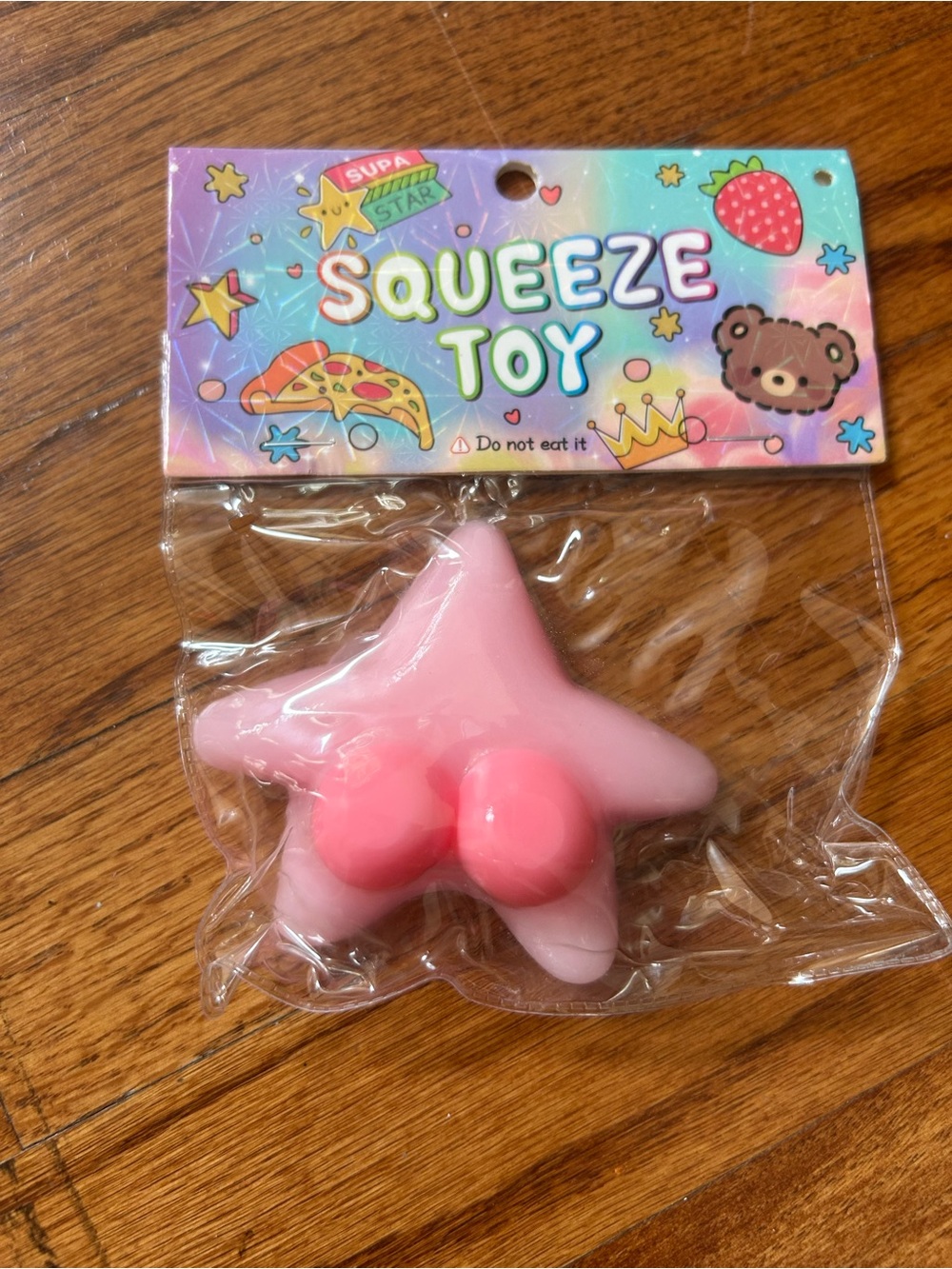 Pink Starfish Squishy Squeeze Toy Sensory Fidget Stress Relief